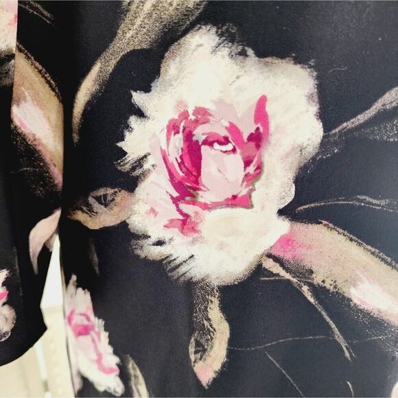 WHITE HOUSE BLACK MARKET BLACK PINK FLORAL NEW DRESS SIZE 0 (SEE MEASUREMENTS) - Picture 4 of 8